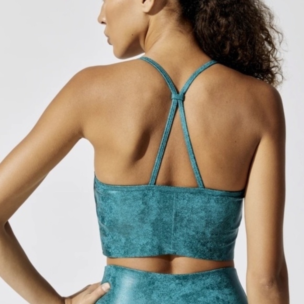 Carbon38 Teal Leggings and Crop Top Set - Picture 4 of 11
